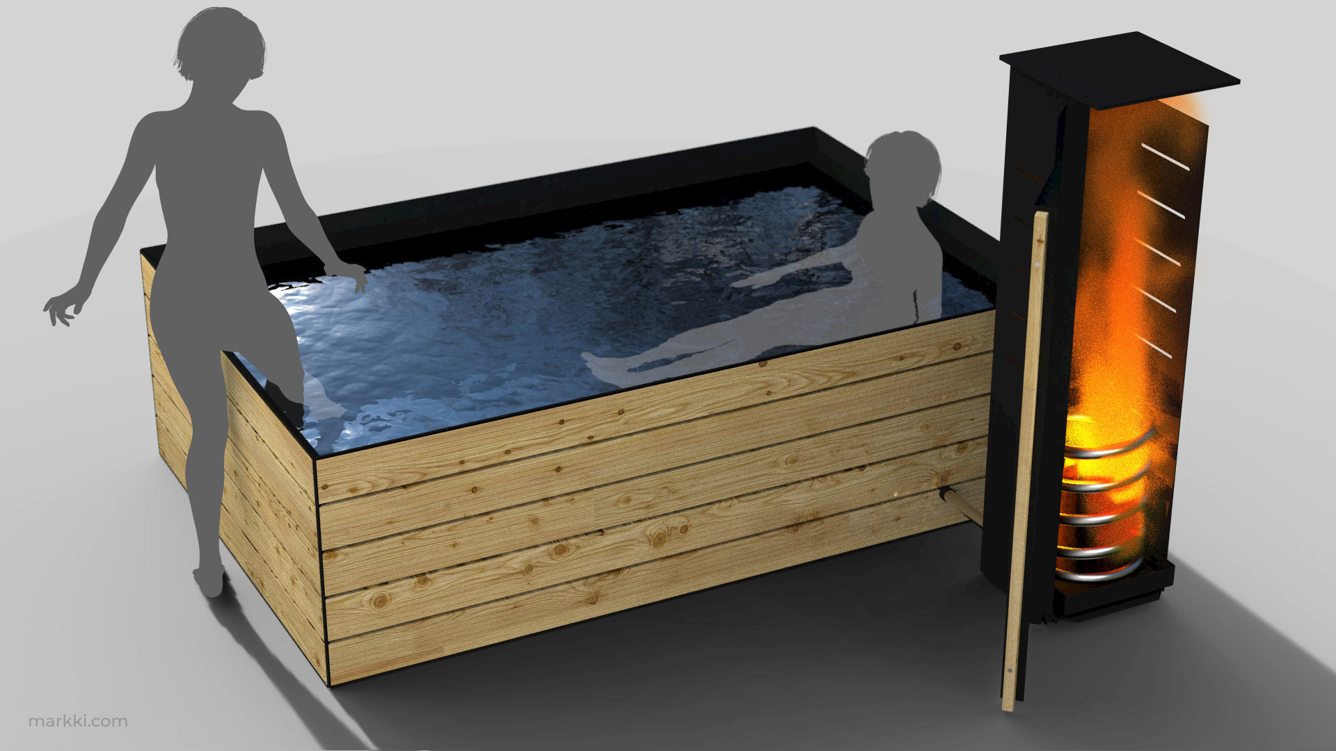 Steel Mini Pool with Water Heater